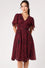 Hell Bunny Venom Midi Dress in Burgundy -  PRE-ORDER estimated dispatch 14 August 2026