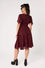 Hell Bunny Venom Midi Dress in Burgundy -  PRE-ORDER estimated dispatch 14 August 2026
