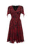 Hell Bunny Venom Midi Dress in Burgundy -  PRE-ORDER estimated dispatch 14 August 2026