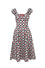 Hell Bunny Leonie Midi Dress Black and White Gingham with Red Hearts
