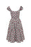 Hell Bunny Leonie Midi Dress Black and White Gingham with Red Hearts