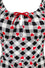 Hell Bunny Leonie Midi Dress Black and White Gingham with Red Hearts