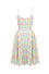 Hell Bunny Suzon Knee Dress Rainbow Gingham Plaid Check