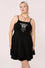 Hell Bunny Metamorphosis Mini Dress Moth Embroidery and Lacing