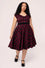 Hell Bunny Carmina 50's Dress Black and Burgundy Tartan