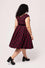 Hell Bunny Carmina 50's Dress Black and Burgundy Tartan