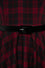 Hell Bunny Carmina 50's Dress Black and Burgundy Tartan