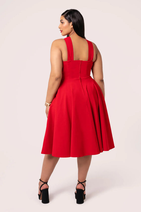 Hell Bunny Gina Dress in Red Glamourpuss - Pre-order Estimated dispatch 29 August 2025