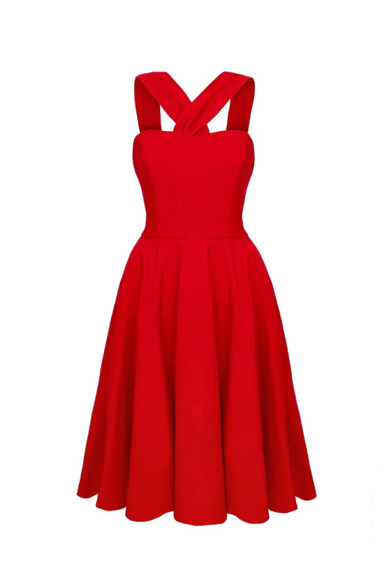 Hell Bunny Gina Dress in Red Glamourpuss - Pre-order Estimated dispatch 29 August 2025