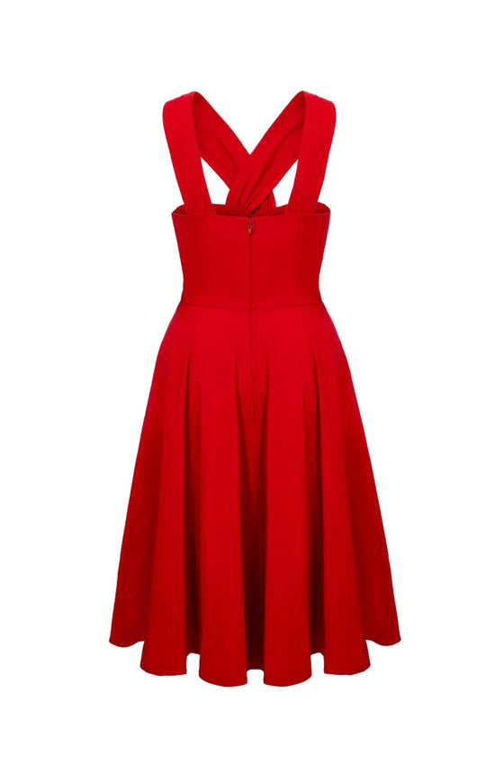 Hell Bunny Gina Dress in Red Glamourpuss - Pre-order Estimated dispatch 29 August 2025