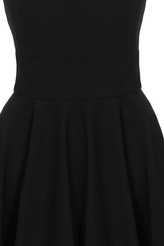 Hell Bunny Patti Plain Pinafore in Black Wardrobe Staple - Pre-order Estimated dispatch 29 August 2025