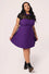 Hell Bunny Batsy Dress in Purple with Bat Mesh and Peter Pan Collar Halloween