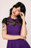 Hell Bunny Batsy Dress in Purple with Bat Mesh and Peter Pan Collar Halloween