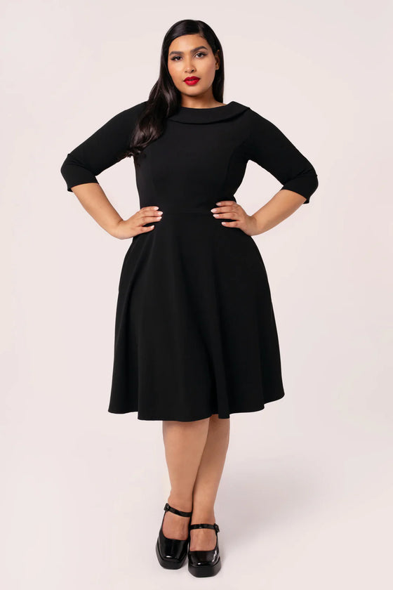 Hell Bunny Lois Dress Classic Black - Pre-order Estimated dispatch 29 August 2025