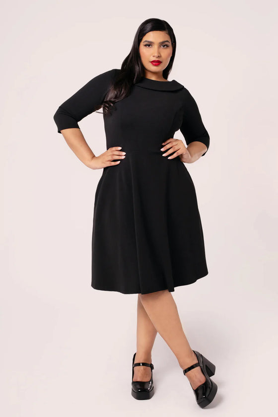 Hell Bunny Lois Dress Classic Black - Pre-order Estimated dispatch 29 August 2025