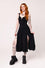 Hell Bunny Morgana Midi Maxi Dress in Black with Metal Ring Hardware