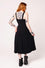 Hell Bunny Morgana Midi Maxi Dress in Black with Metal Ring Hardware