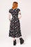 Hell Bunny Leah Midi Maxi Dress with Tattoo Inspired Print