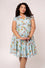 Hell Bunny Beatrix Knee Dress in Blue Bunny & Deer Print -  PRE-ORDER estimated dispatch 6 March 2026