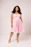 Hell Bunny Cindy Midi Knee Dress in Pink Gingham Check