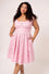 Hell Bunny Cindy Midi Knee Dress in Pink Gingham Check