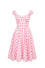 Hell Bunny Cindy Midi Knee Dress in Pink Gingham Check