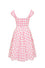 Hell Bunny Cindy Midi Knee Dress in Pink Gingham Check
