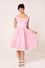 Hell Bunny Cindy Midi Knee Dress in Pink Gingham Check