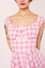 Hell Bunny Cindy Midi Knee Dress in Pink Gingham Check
