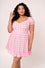 Hell Bunny Cindy Mini Dress in Classic Pink and White Gingham