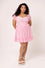 Hell Bunny Cindy Mini Dress in Classic Pink and White Gingham