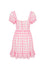 Hell Bunny Cindy Mini Dress in Classic Pink and White Gingham