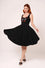 Hell Bunny Idaho Midi Knee Dress in Classic Black with Western Embroidery and Front Lacing -  PRE-ORDER estimated dispatch 13 Mar 2026