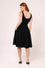 Hell Bunny Idaho Midi Knee Dress in Classic Black with Western Embroidery and Front Lacing -  PRE-ORDER estimated dispatch 13 Mar 2026