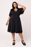 Hell Bunny Titania Knee Dress in Classic Black