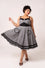 Hell Bunny Mel Knee Dress in Classic Black and White Gingham