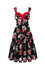 Hell Bunny Yuna Knee Dress with Oriental Inspired Print