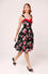 Hell Bunny Yuna Knee Dress with Oriental Inspired Print