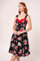 Hell Bunny Yuna Knee Dress with Oriental Inspired Print