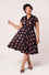Hell Bunny Cherilyn 50's Knee Dress in Cherry Heart Print