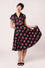 Hell Bunny Cherilyn 50's Knee Dress in Cherry Heart Print