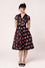 Hell Bunny Cherilyn 50's Knee Dress in Cherry Heart Print