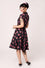 Hell Bunny Cherilyn 50's Knee Dress in Cherry Heart Print