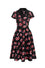Hell Bunny Cherilyn 50's Knee Dress in Cherry Heart Print