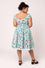 Hell Bunny Kellie Knee Dress in Mint Green with Western Print