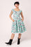 Hell Bunny Kellie Knee Dress in Mint Green with Western Print