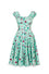 Hell Bunny Kellie Knee Dress in Mint Green with Western Print