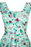 Hell Bunny Kellie Knee Dress in Mint Green with Western Print