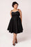 Hell Bunny Gracie 50's Midi Knee Dress in Classic Black with White Lace Trim -  PRE-ORDER estimated dispatch 6 Mar 2026