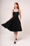 Hell Bunny Gracie 50's Midi Knee Dress in Classic Black with White Lace Trim -  PRE-ORDER estimated dispatch 6 Mar 2026